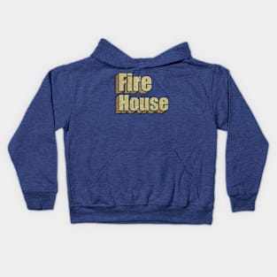 Fire House // Vintage Rainbow Typography Style // 70s Kids Hoodie